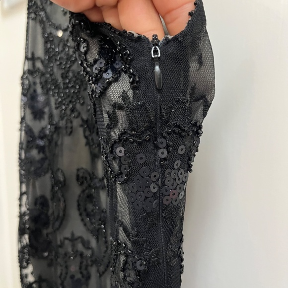 Heaven & Hell Black Beaded Fringe Flapper Dress – Size M - Picture 10 of 15